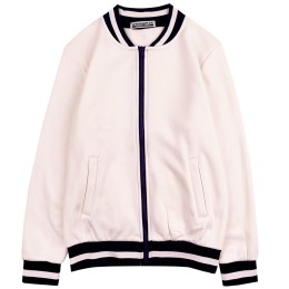 Online Order White Baseball Jacket Design Long Sleeve Zipper Baseball Jacket Baseball Jacket Center SKBJ006 Online Order White Baseball Jacket Design Long Sleeve Zipper Baseball Jacket Baseball Jacket Center SKBJ006